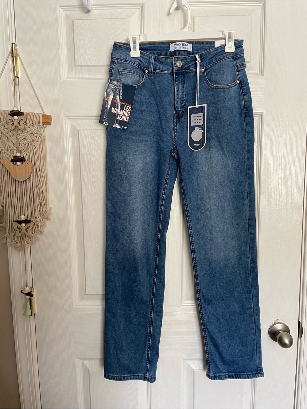 NWT Women’s 9/29 Wax Jean High-Rise Straight Leg Jeans Medium Blue